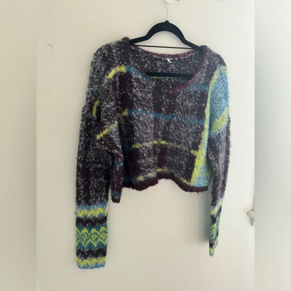 Free Peopled Cropped Oversized Emerson Sweater  NWT - Picture 12 of 13